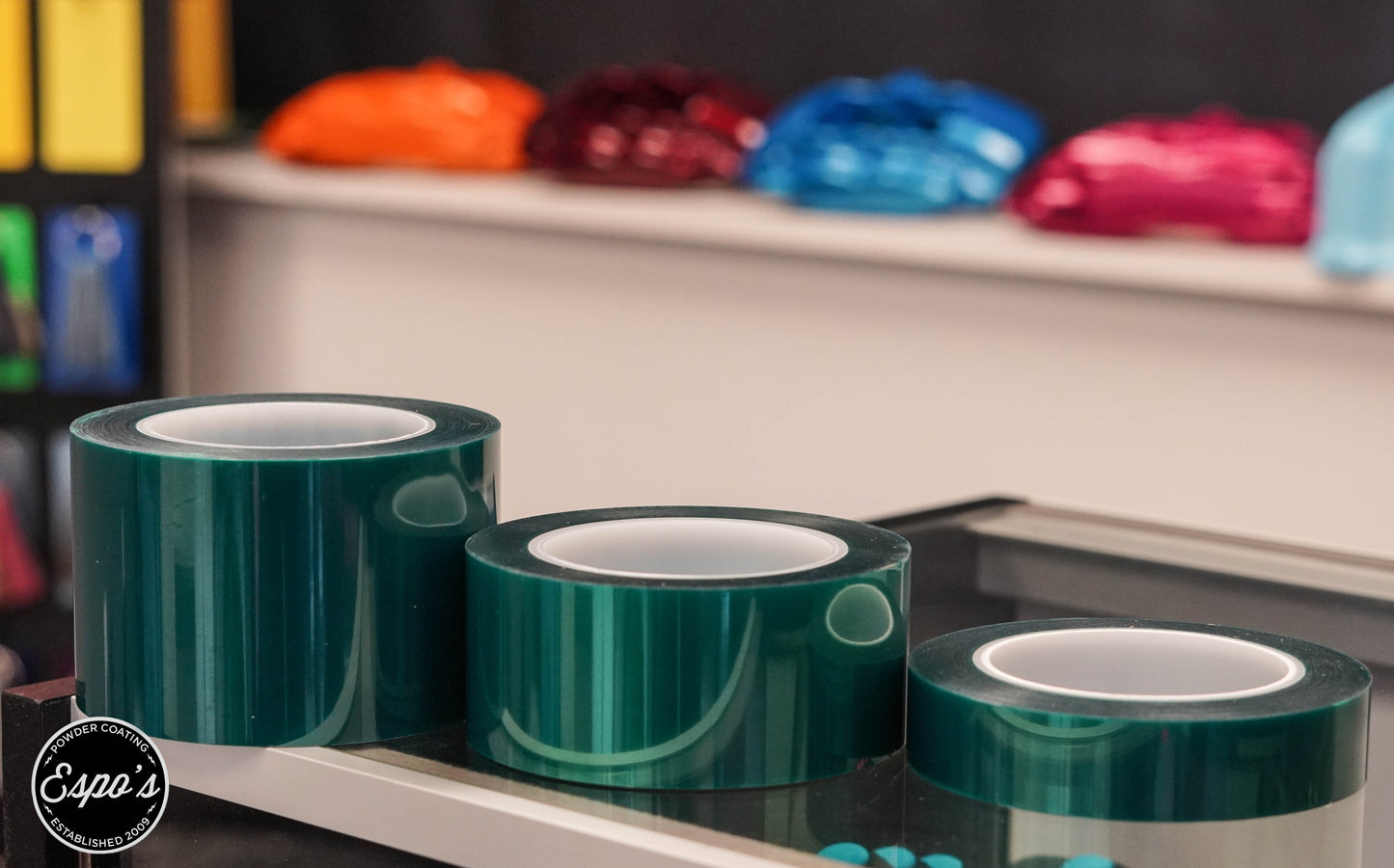 Green powder coating tape.